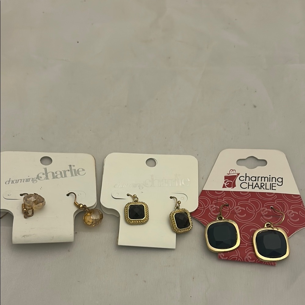 3 Charming Charlie Earrings Lot